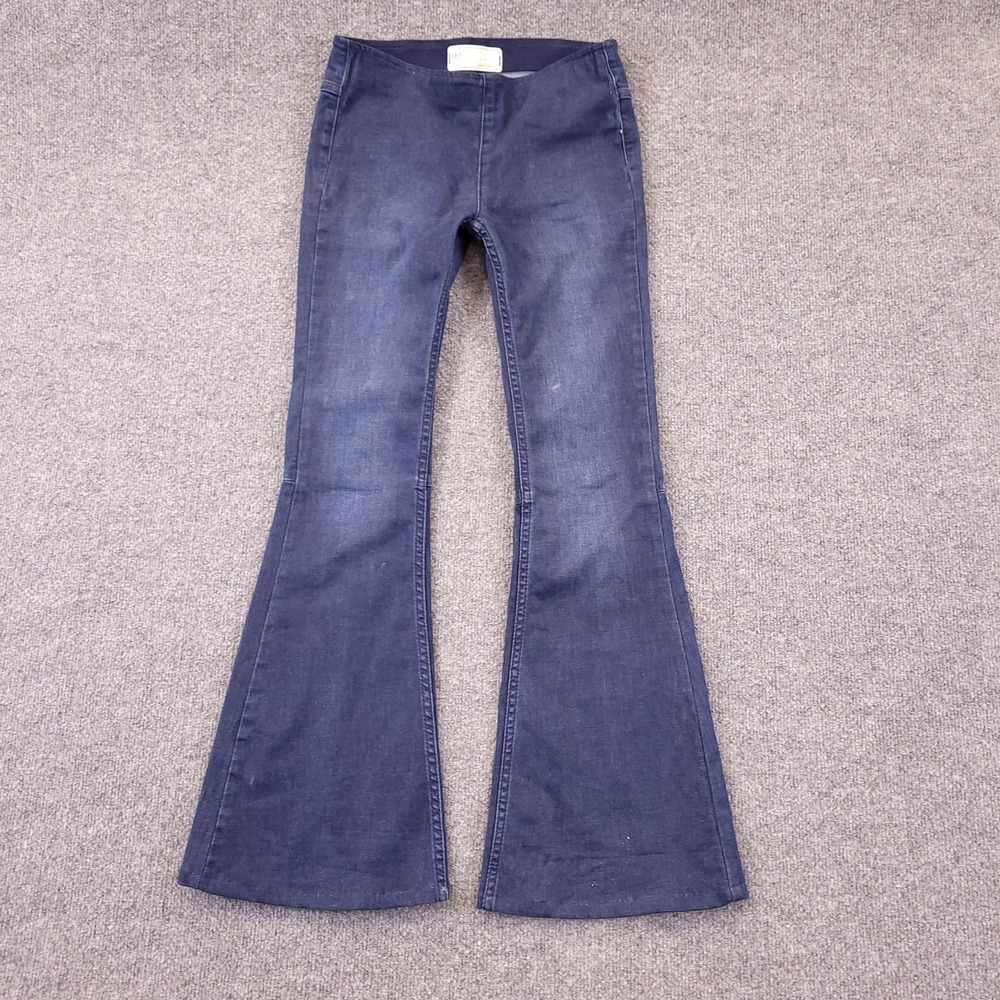Free People Penny Pull On Flare 26x28.5 Actual Sz Low Rise Stretch
